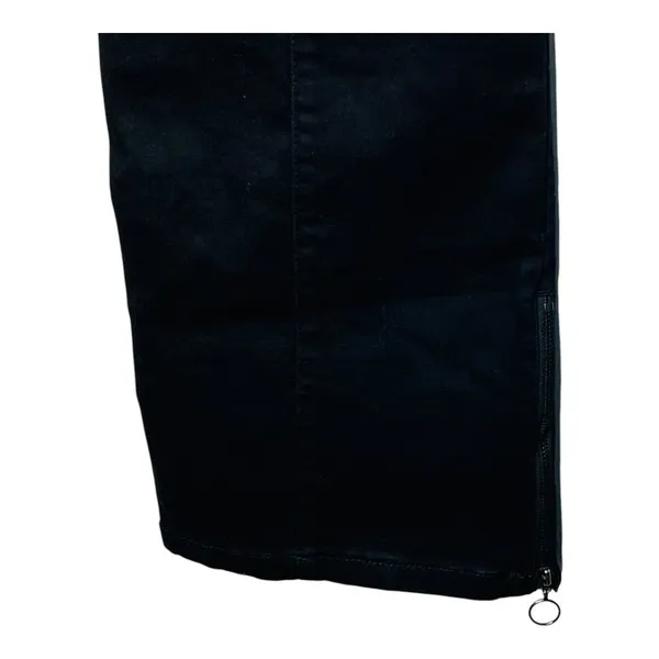 For The Republic Wide Leg Jeans Womens 8 Black Seam Detail Ankle Zip High‎ Rise - Image 10