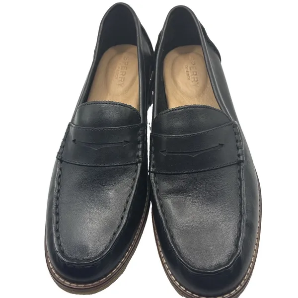 Sperry Seaport Penny Loafers Black Leather Comfort Women’s Size 8.5 - Image 3
