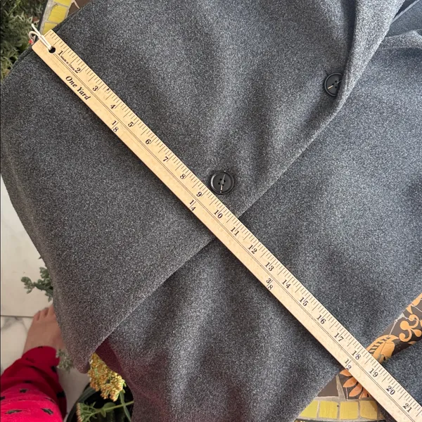 Zara Gray Wool Blend Coat Sz: M - Image 9