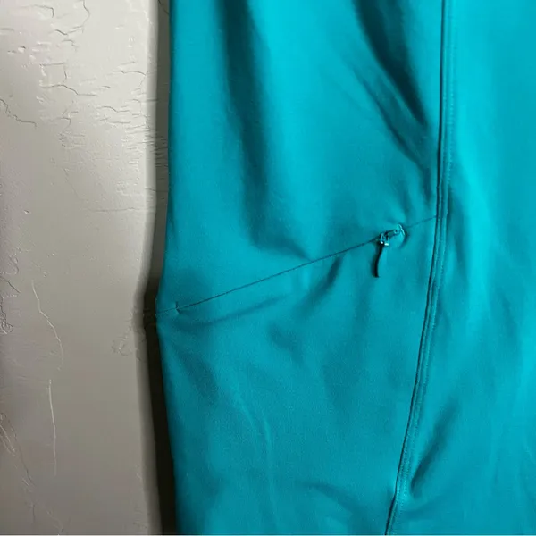 Toad&Co Tech Tomboy Cap Sleeve Teal V-Neck Athletic‎ Dress - Image 4