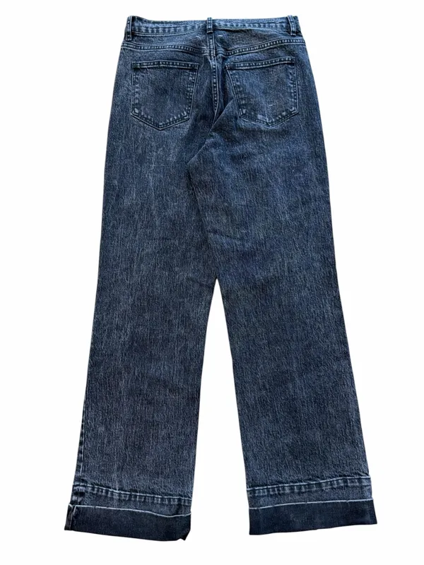 Habitual Seamed Wide Leg High Rise Acid Washed Jeans - Image 2