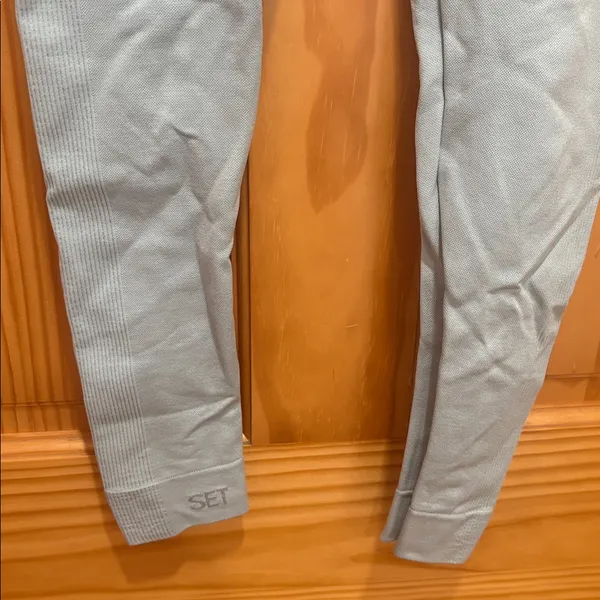 SET Active Size XS Light Blue High-Rise Activewear Leggings - Image 5