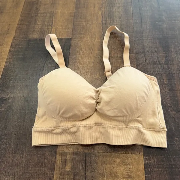 Kindred Bravely Nursing Bra Beige Seamless Maternity Wireless S - Image 7