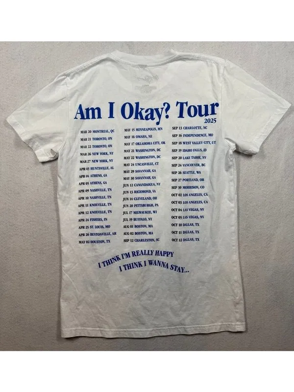 Megan Moroney Am I Ok? Tour 2025 Graphic T-Shirt Concert Tee Shirt Adult Small S - Image 2