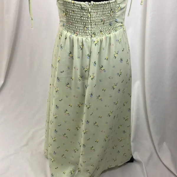Green floral print slip dress woman’s size medium - Image 7