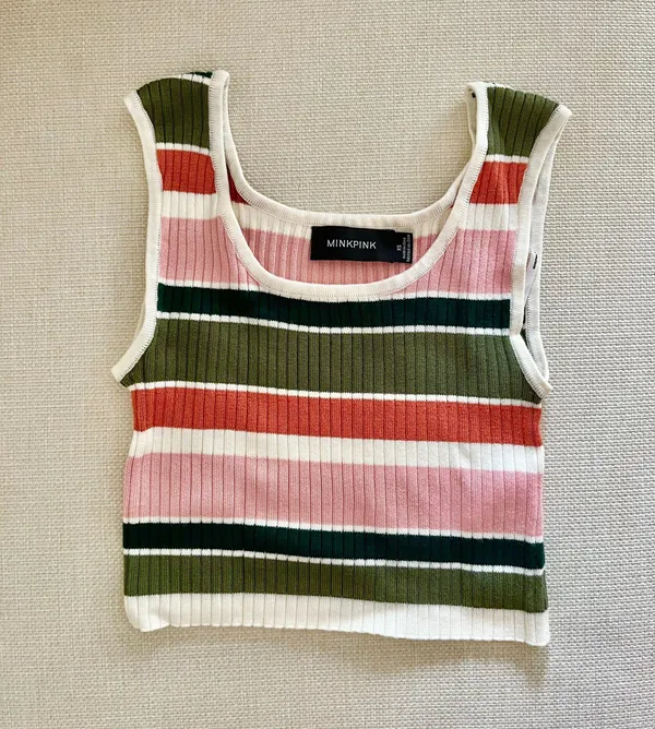Princess Polly Stripe Crop Tank Top by MINKPINK - Image 2