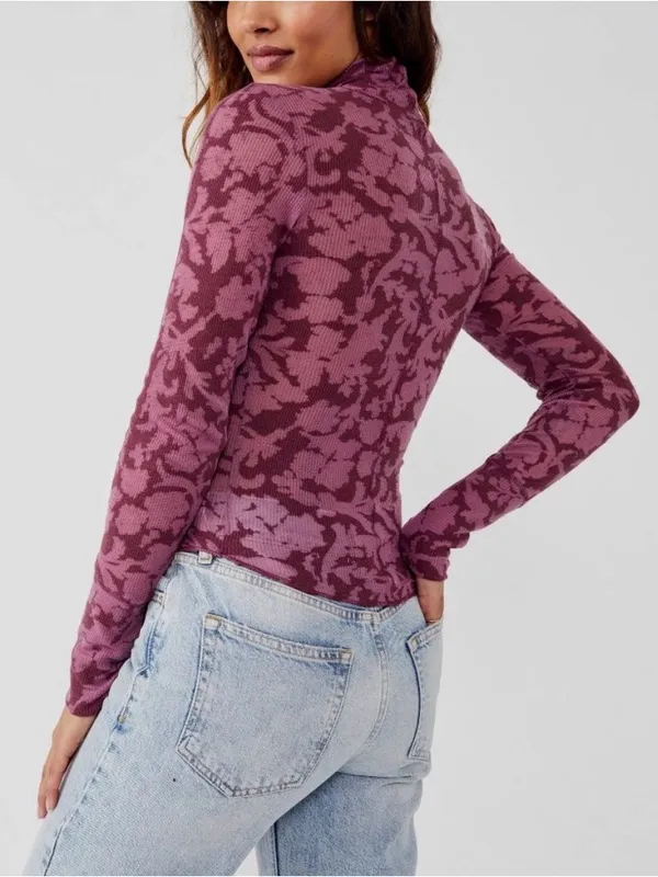 Free People You And I Long Sleeve Acai Size Large NWOT - Image 4
