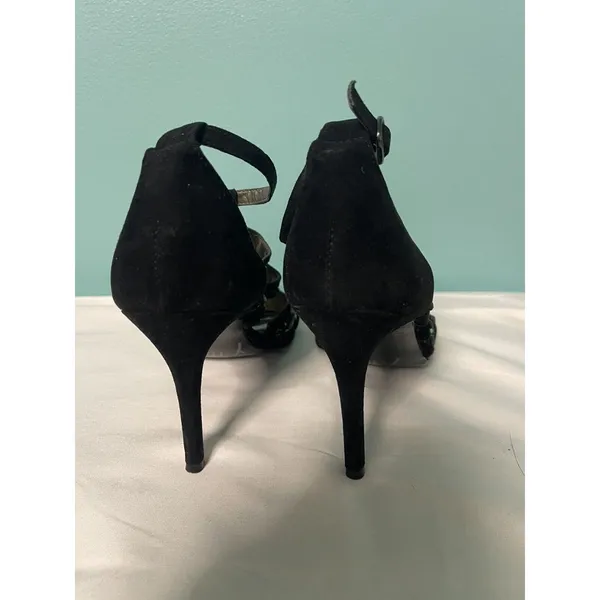 Carlos by‎ Santana Envoy Strappy Black Vegan Heels Shoe Size 9. S-287 - Image 3