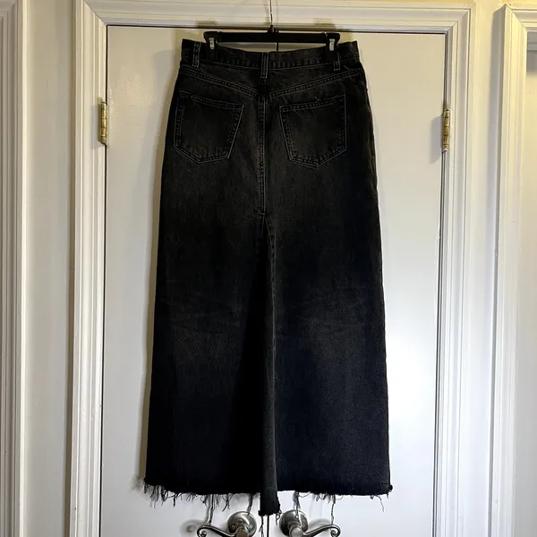 Reformation Tazz Maxi Denim Skirt size 28 gray wash - Image 3