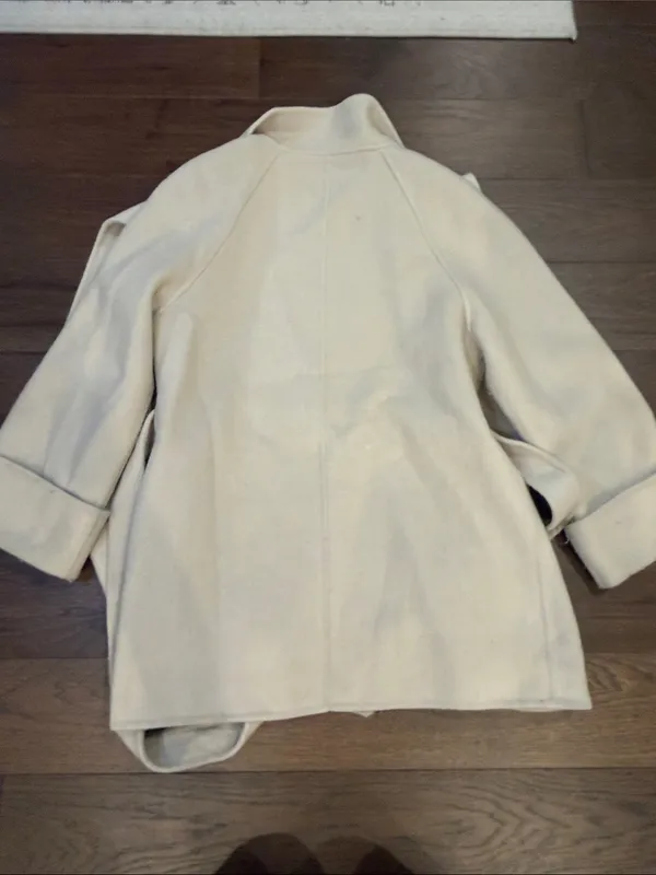 MOTF Cream Belted Trench Coat 3/4 Sleeve Size XS - C19-106 - Image 11