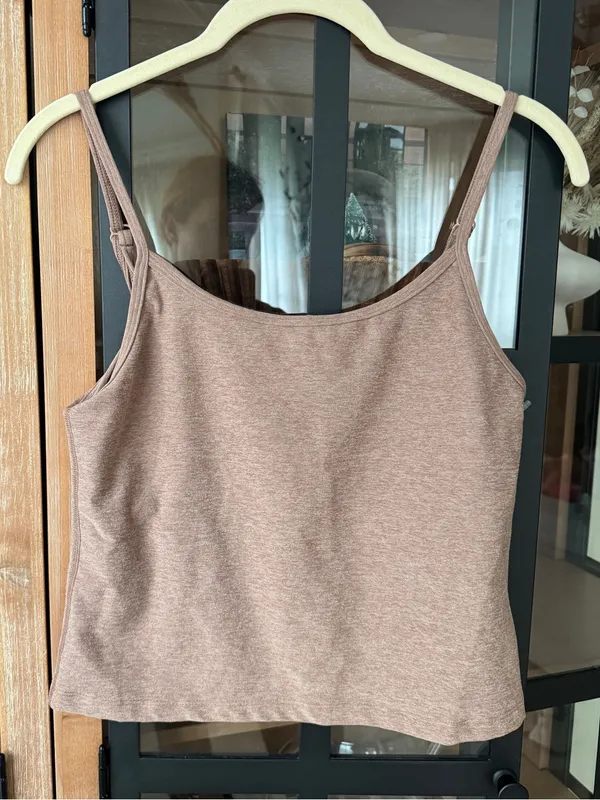 Beyond Yoga spacedye forever tank top sports bra crop Desert Sand Heather - Image 2