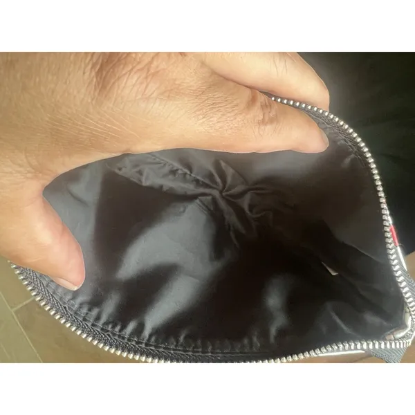 Silver Faux Leather Makeup Bag Zipper Pouch French Fries Pop Art Y2K Retro look - Image 5