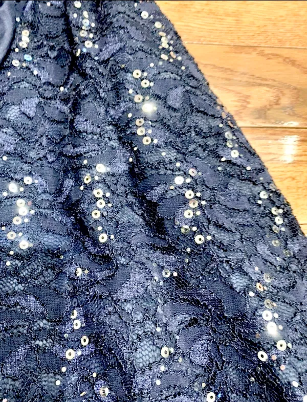 My michelle strapless navy blue rhinestone-embellished cocktail dress size 7 - Image 9