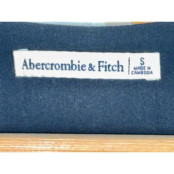 Abercrombie & Fitch Black Knit Tie Front V Neck Crop Top Black Womens Size Small - Image 3