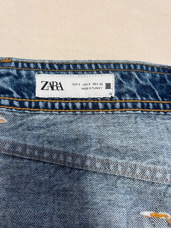 Zara Wrap Jean Skirt - Image 4
