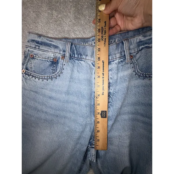 american eagle ex boyfriend jeans studded detail size 8 - Image 9