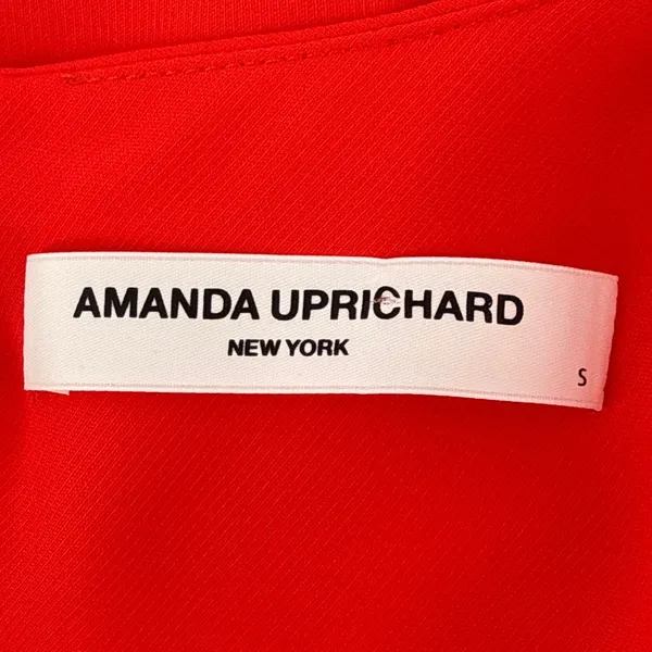 Amanda Uprichard Red Surplice Ruched V-Neck Mini Dress Size Small Tulip‎ Skirt - Image 9