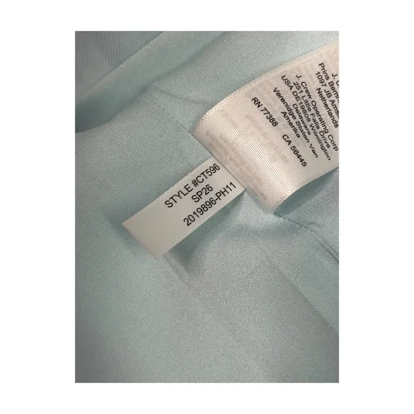 J Crew Dress Womens 6 Light Blue Linen Blend Button Front Short Sleeve Career - Image 6