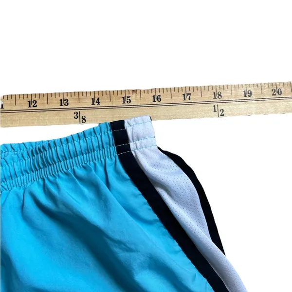 NIKE Dri-Fit Blue/White Brief-Lined Athletic Running Shorts - Size Large - Image 11