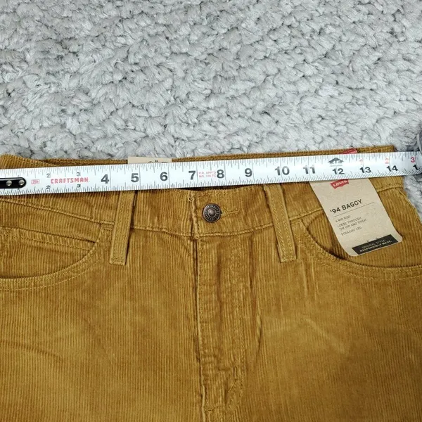 Levi's 94 Baggy Corduroy Brown Straight Leg Loose Pants Y2K 90s Size 26 x 31 - Image 8