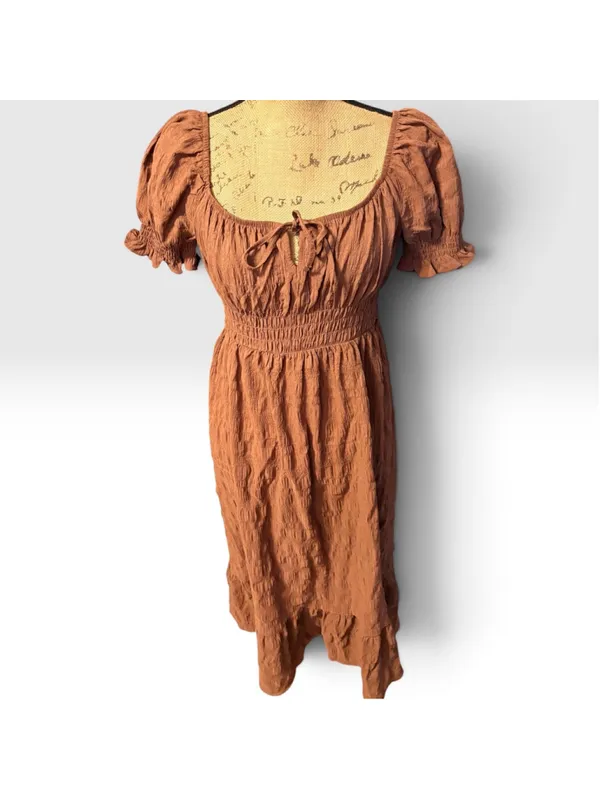 No Comment Brown Midi Dress Women’s Size L - Image 2
