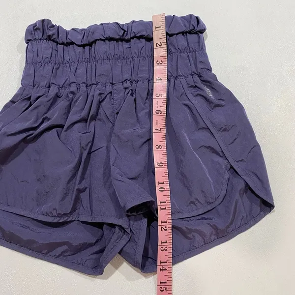 Free People FP Movement Purple Smocked Running Shorts XS High Rise Athletic - Image 6