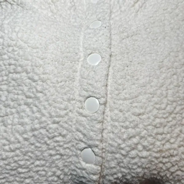 Aerie Women’s Large Sherpa Fleece Quarter Snap Pullover Ivory Cream Cozy Teddy J - Image 6