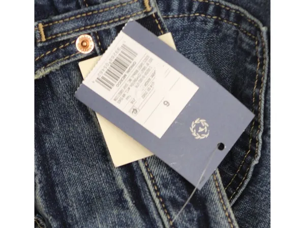 NWT Universal Thread Baggy Denim Jeans Button Fly Distressed Dark Wash Blue 6 - Image 10