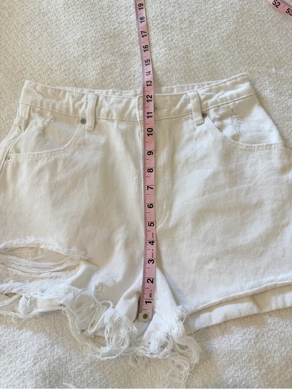 Rollas Duster Jean Shorts Layla White 27 - Image 10