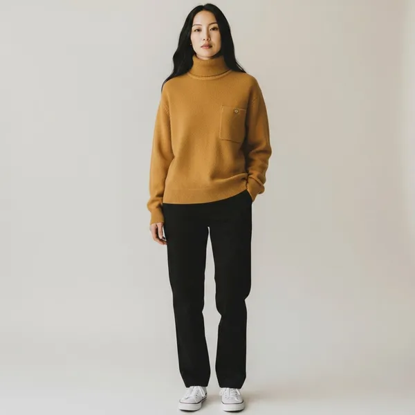 Jones New York Vintage Mustard Yellow Lambswool Angora Turtleneck Sweater Size P/M 80s 90s - Image 12