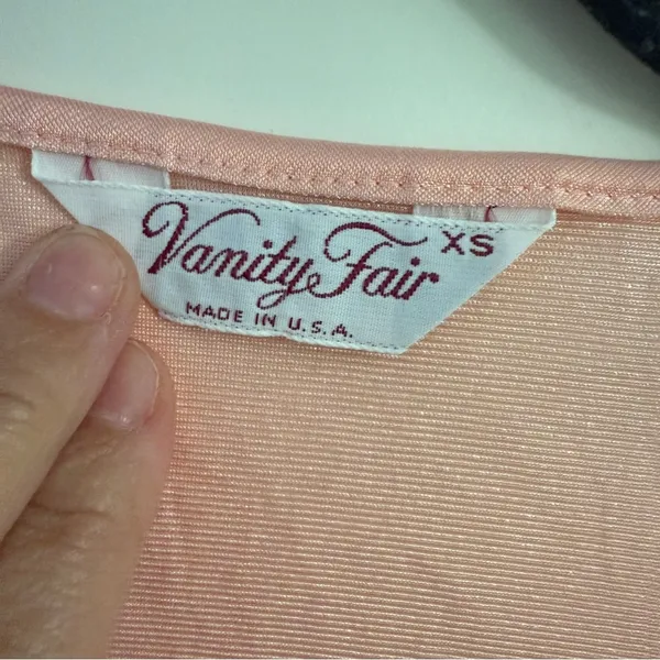 Vanity Fair Soft Pink pajama Top xsmall Vintage NWT - Image 3