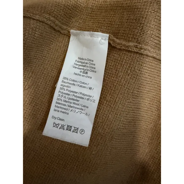 J. Crew Sweater Blazer Womens Camel Tan Merino Wool Blend Cardigan J0244 - Image 6