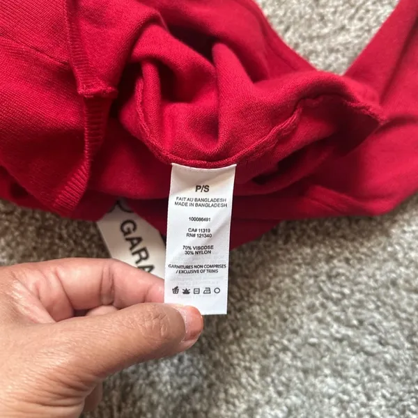 Garage Women's Red Long-Sleeve Tie-Front Top - Image 8