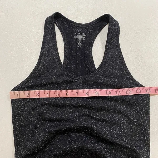 Athleta XS Black Racerback Athletic Tank Top Ruched Yoga Workout Activewear - Image 5