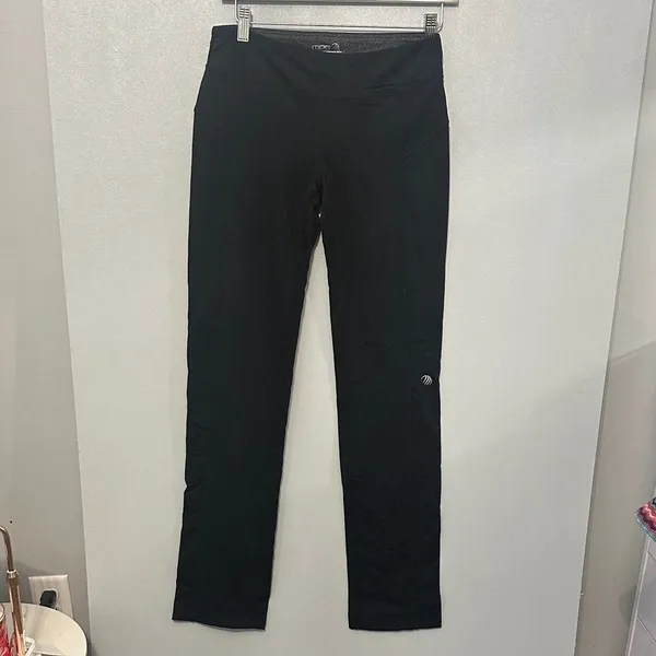 MPG Women Yoga Pants Black Performance Bootcut Leggings Small - Image 3