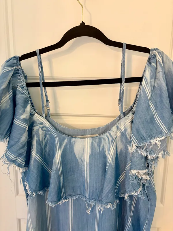 Women’s Vintage Havana Denim Dress (large) - Image 5