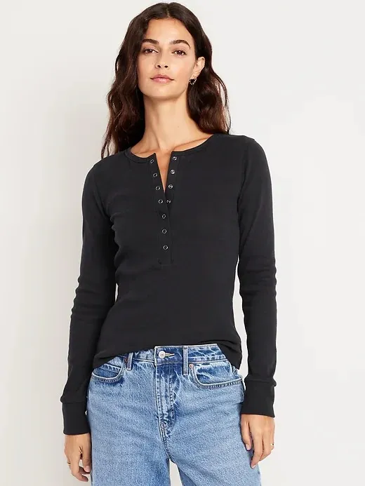 Old Navy Cozy Snug Crew-Neck Henley Top - Image 2