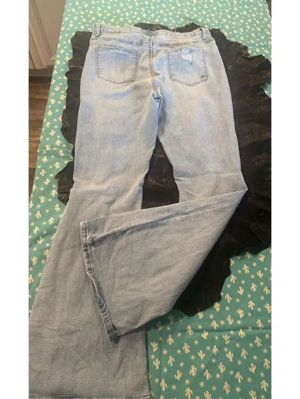 Indigo Rein Women's Jeans – Size 15 (31x32) Blue Denim Pants - Image 4
