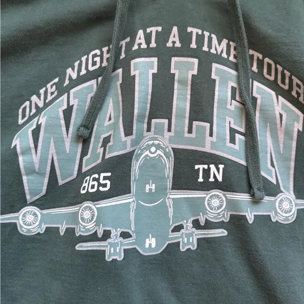 Morgan Wallen Tour hoodie Green Size L - Image 2