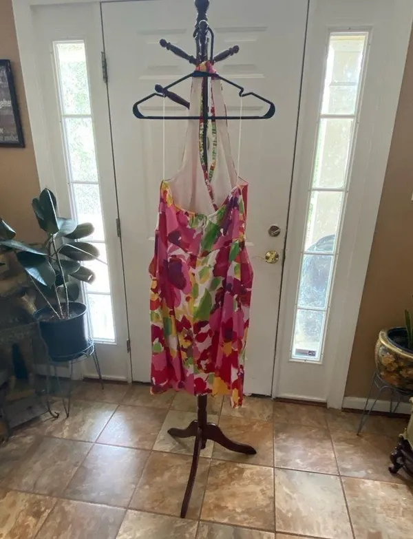 Blu Sage SIZE 14 BRIGHT COLORED HALTERED DRESS - Image 8