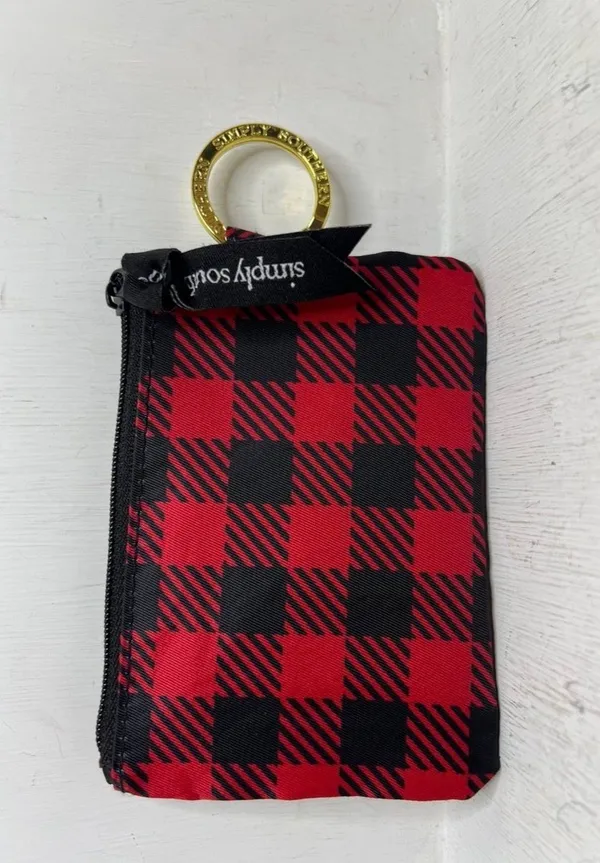 NWT Simply Southern Key ID Pouch - Tartan Buffalo Plaid - Image 2