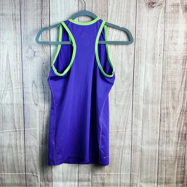 Nike Pro Purple and‎ Green Tank Top - Image 5