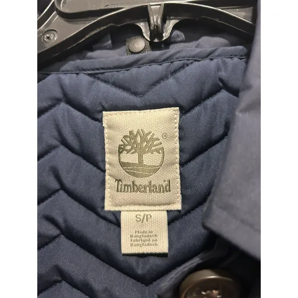 Timberland Women HyVent Waterproof 2 in 1 Trench Coat Blue Small Quilted Liner - Image 2