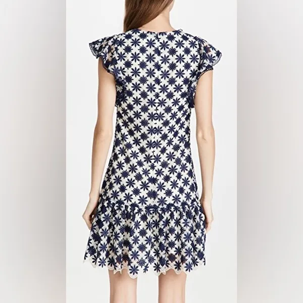 NWT Shoshanna Kassia Mini Dress Navy Ivory‎ Lace Size 10 - Image 4