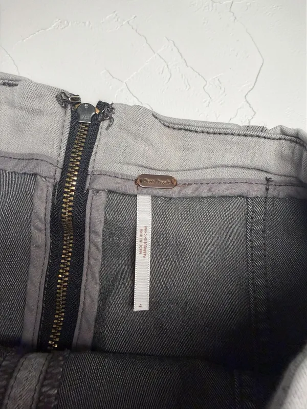 Free People Modern Femme Washed Gray Denim Mini Skirt Womens 8‎ - Image 3