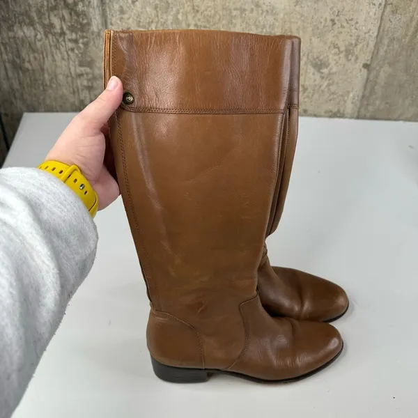 Corso Como Brown Leather Knee High Boots‎ Size 7.5 - Image 4