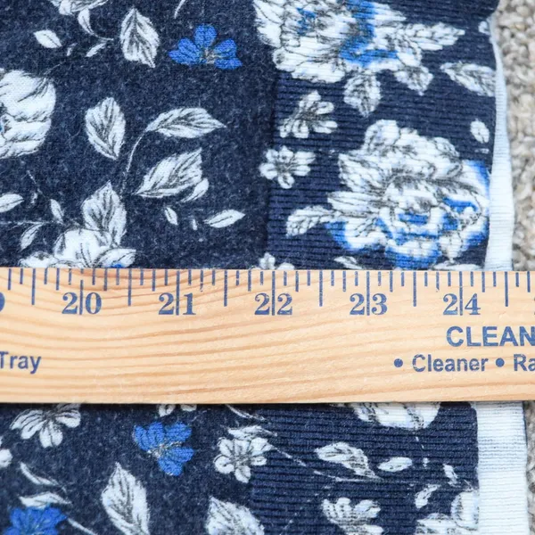 Lauren Ralph Lauren‎ Women's Floral Print Crew Neck Sweater Blue White Size M - Image 11