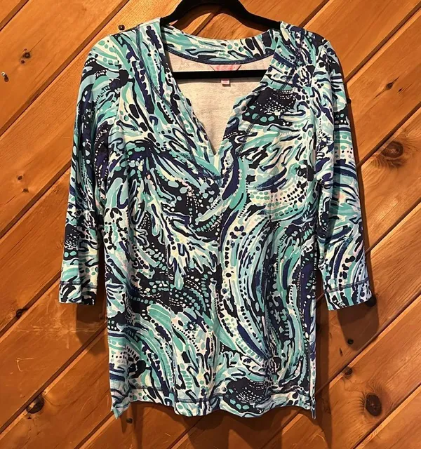 Lilly Pulitzer Justina tunic in navy crash the bash - Image 4