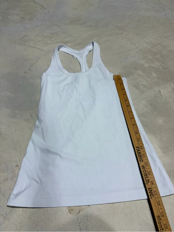 Lululemon White Racerback Tank Top - Image 2