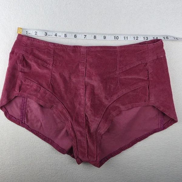 We The Free Free People Magenta Corduroy High Waisted Hot Shorts Pink Small - Image 10